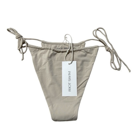 Riot Swim Other - NWT Riot Swim Bixi Bikini Bottom Coconut Beige Side Tie Size Small